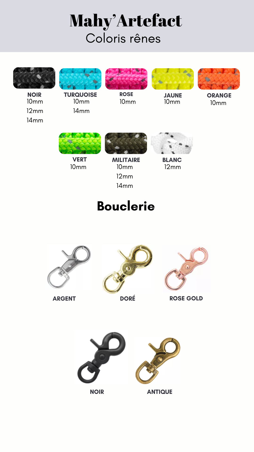 Rênes rondes en corde réfléchissante